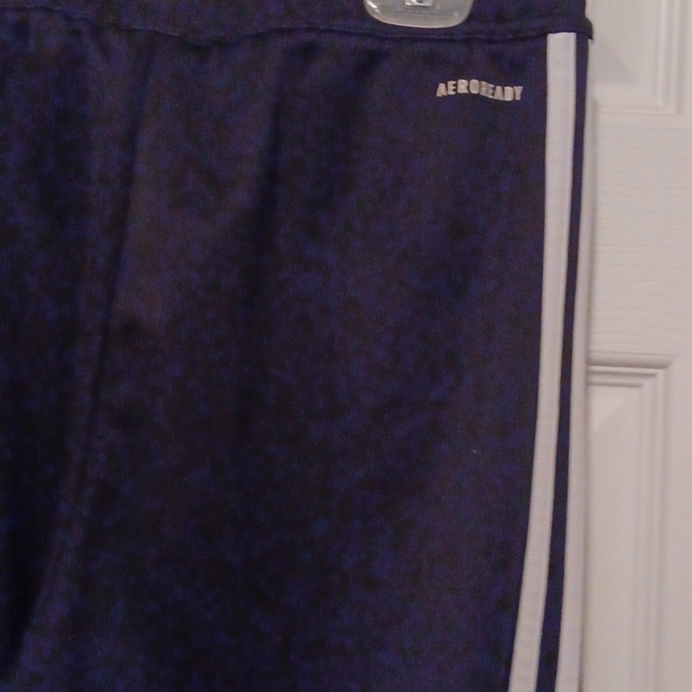 -- Adidas Kids Navy Joggers with White Logo Boy's Size Small - Picture 7 of 8